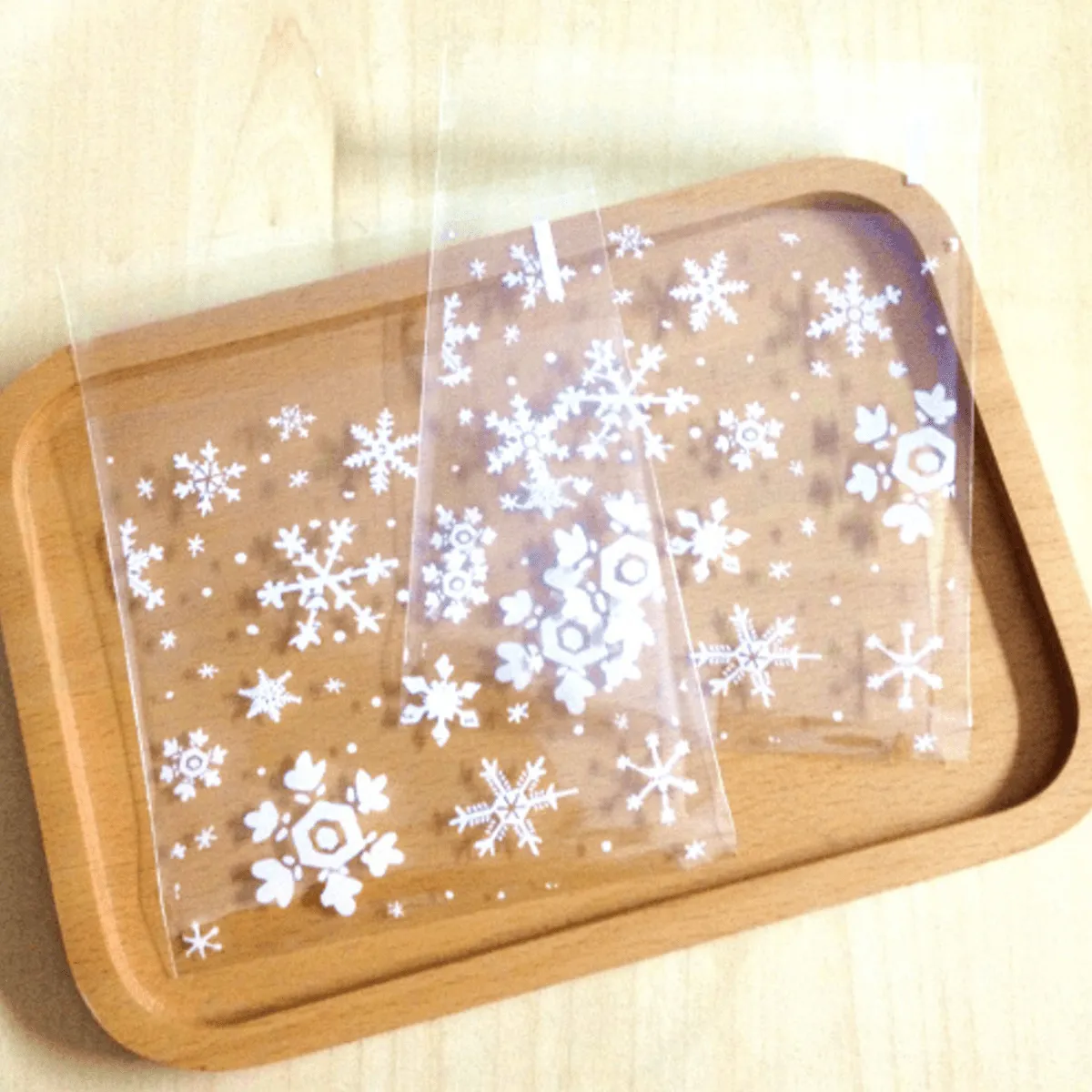 100Pcs Christmas Biscuit Candy Gift Cookie Sweet Present Bag