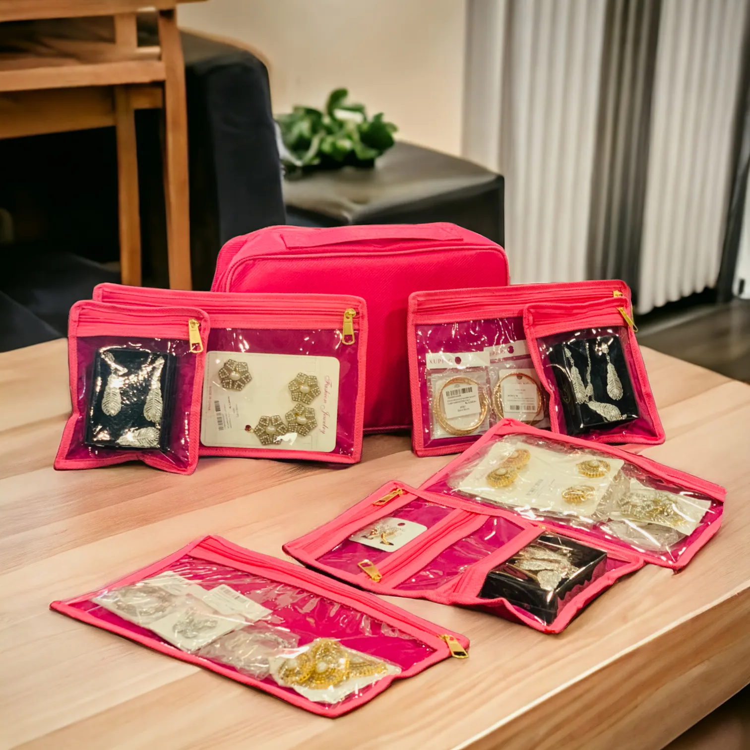 8 Pcs Jewelry Organizer Bag