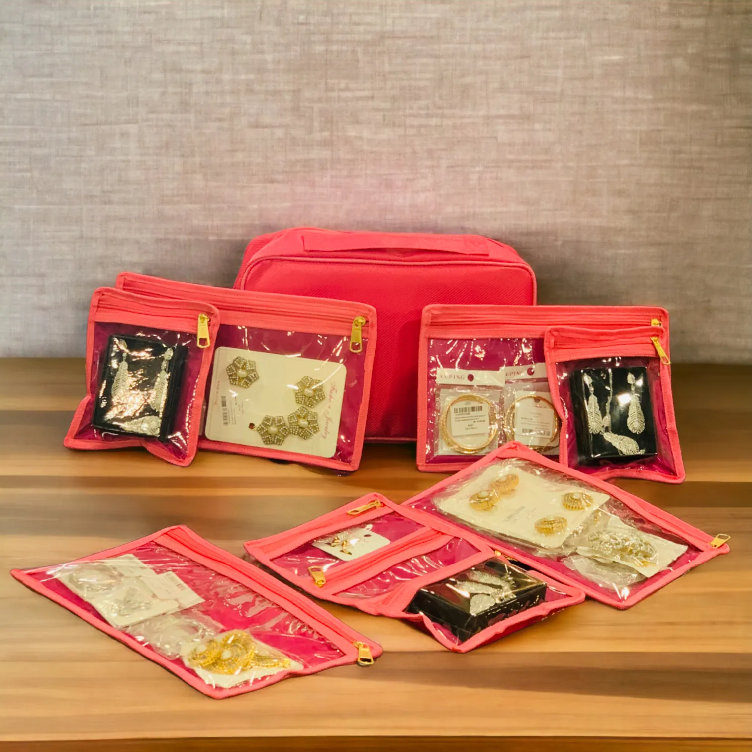 8 Pcs Jewelry Organizer Bag
