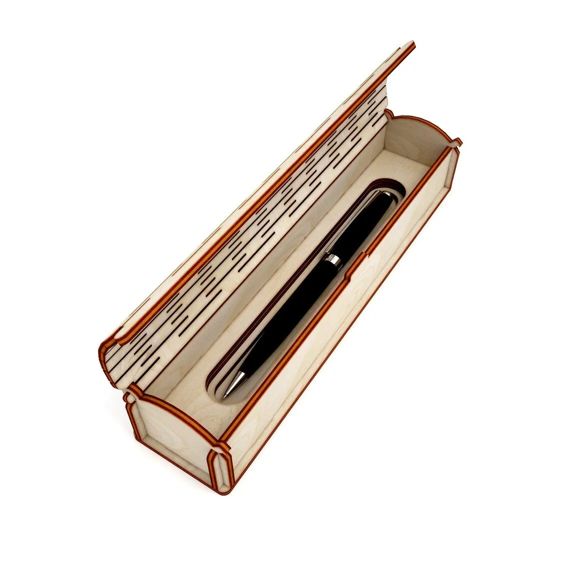 AmericanElm Decorative Wooden Pen Case For Brithday Gift