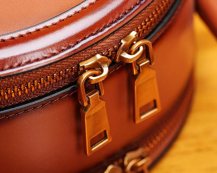 Bee Leather Circle Bag Crossbody Bags Shoulder Bag Purses for Women