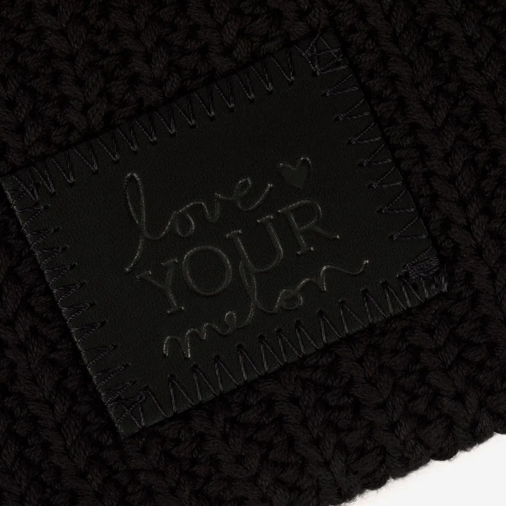Black Monochrome Beanie
