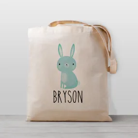 Blue Bunny Personalized Tote Bag