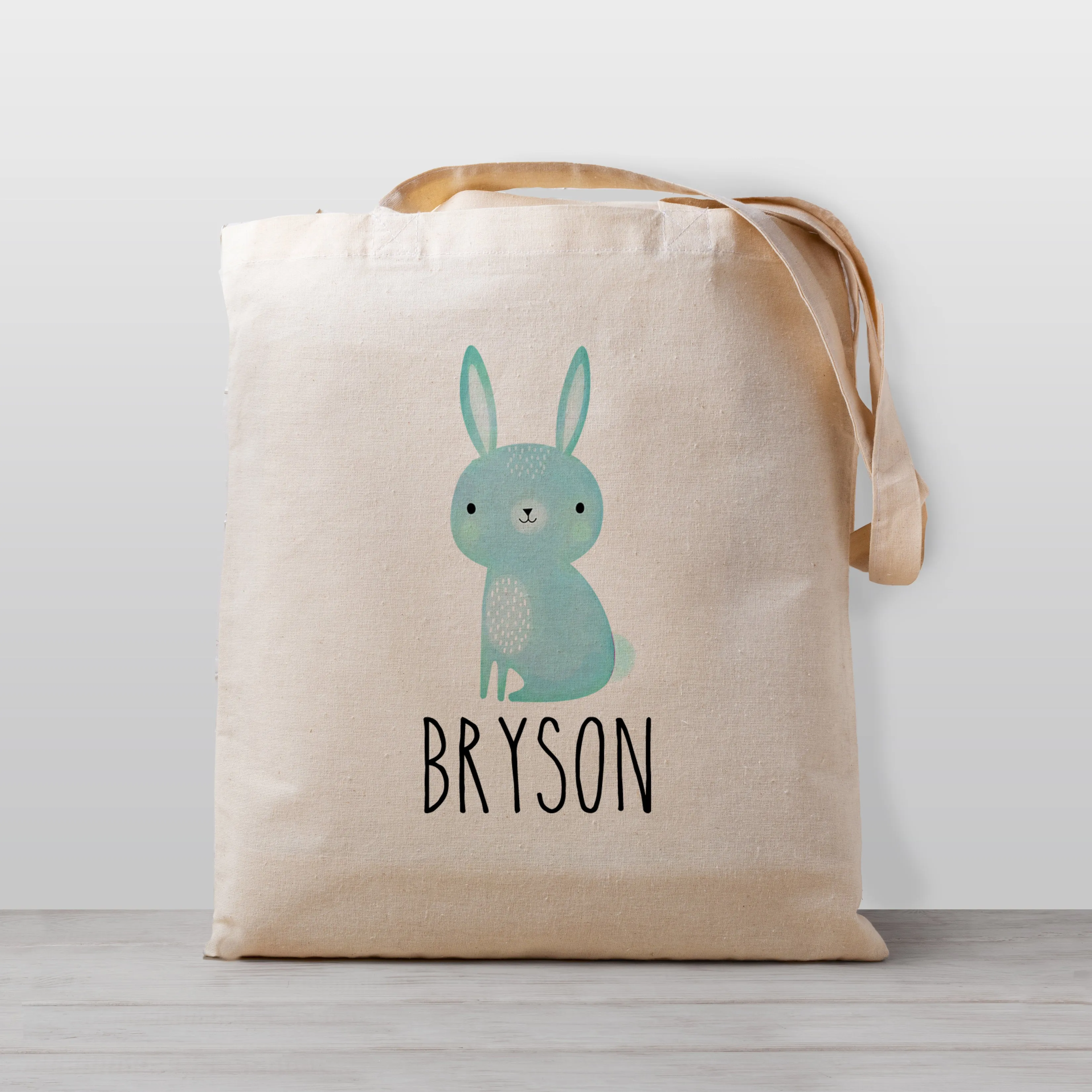 Blue Bunny Personalized Tote Bag