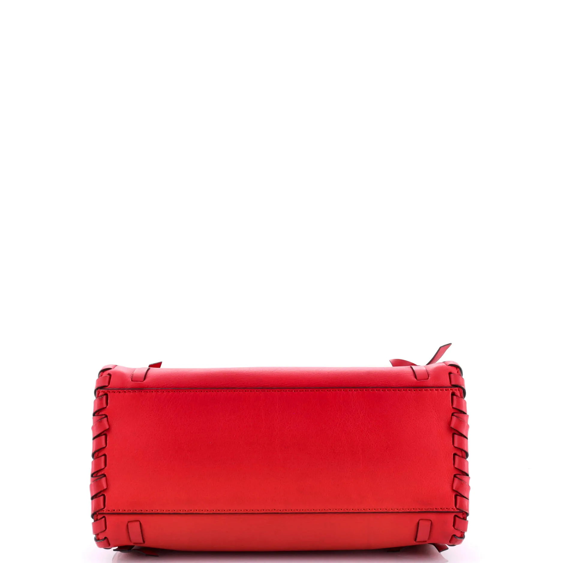 Bow Peekaboo Bag Whipstitch Leather Mini