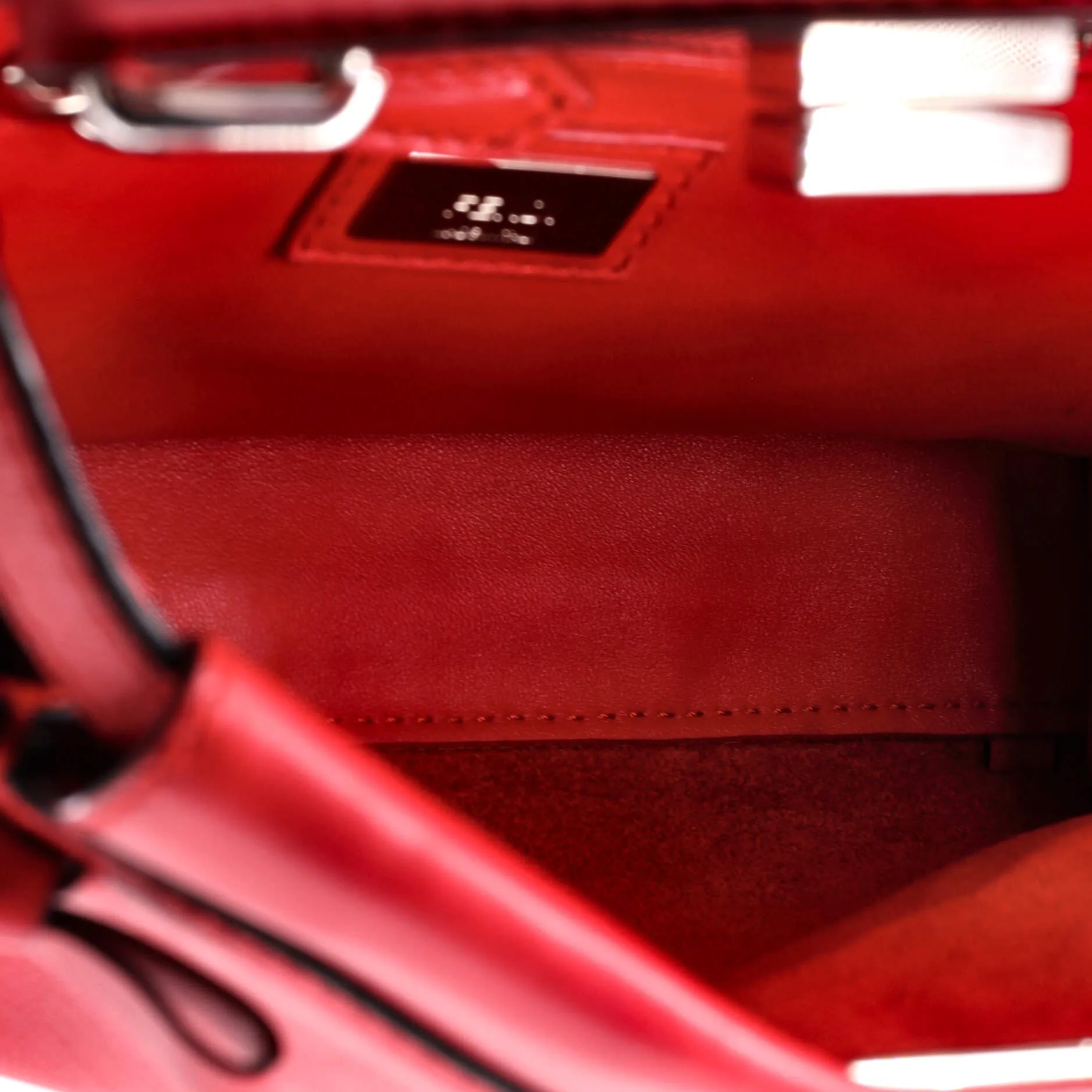 Bow Peekaboo Bag Whipstitch Leather Mini