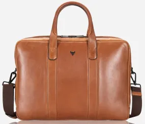 Brando Winchester Double Zip 15" Laptop Bag | Brown