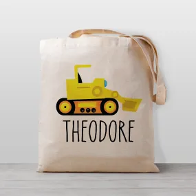 Bulldozer Personalized Tote Bag