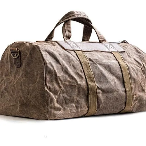 Canvas Mens Cool Weekender Bag Travel Bag Duffle Bags Overnight Bag Holdall Bag for men