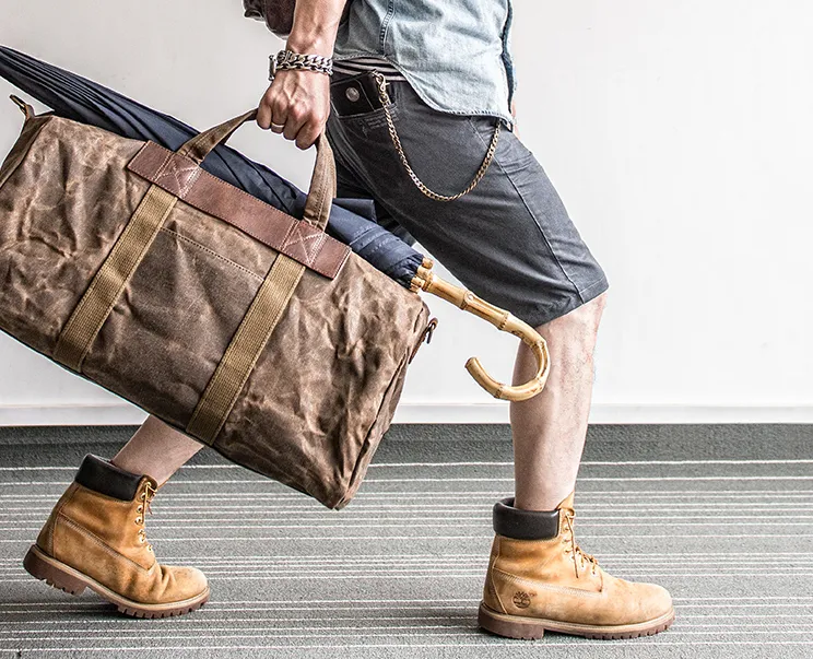 Canvas Mens Cool Weekender Bag Travel Bag Duffle Bags Overnight Bag Holdall Bag for men