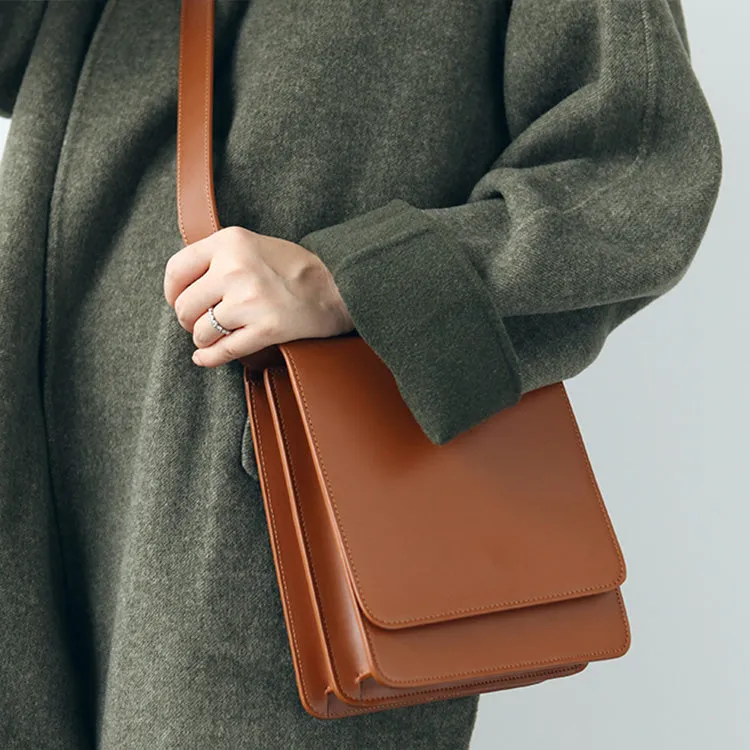 Chic Womens Flap Bag Leather Satchel Bag Crossbody Bags for Women