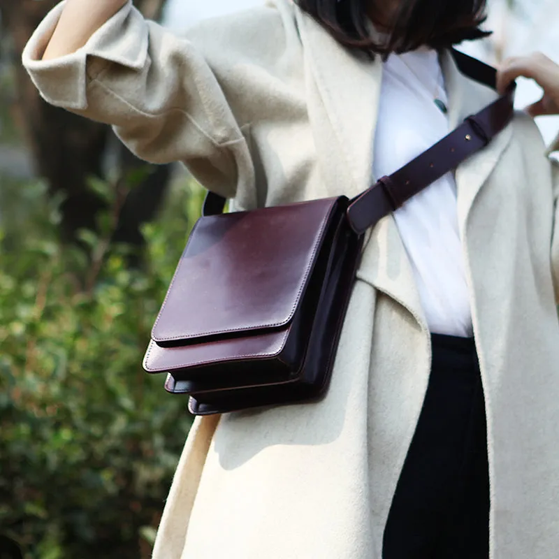 Chic Womens Flap Bag Leather Satchel Bag Crossbody Bags for Women