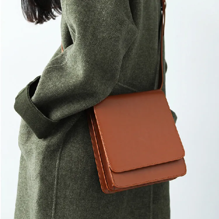 Chic Womens Flap Bag Leather Satchel Bag Crossbody Bags for Women