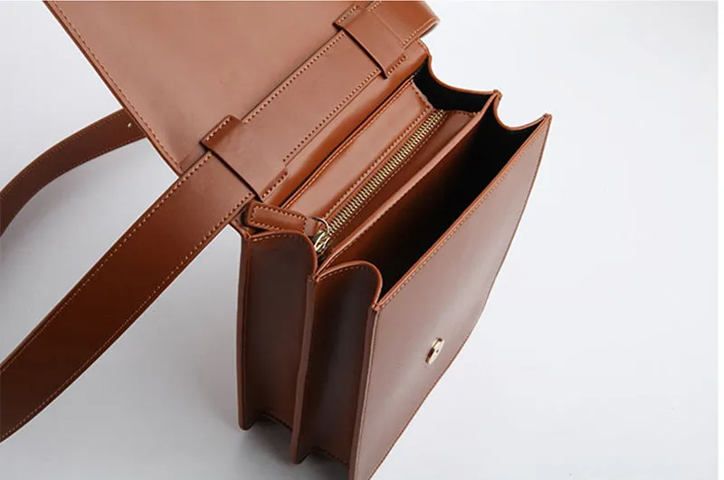 Chic Womens Flap Bag Leather Satchel Bag Crossbody Bags for Women
