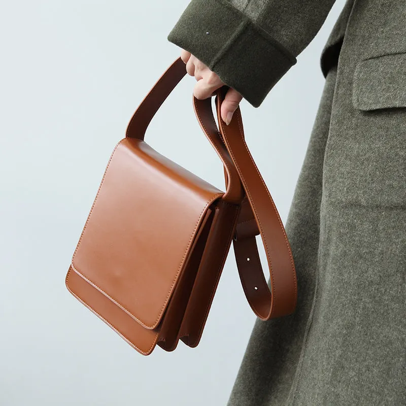 Chic Womens Flap Bag Leather Satchel Bag Crossbody Bags for Women