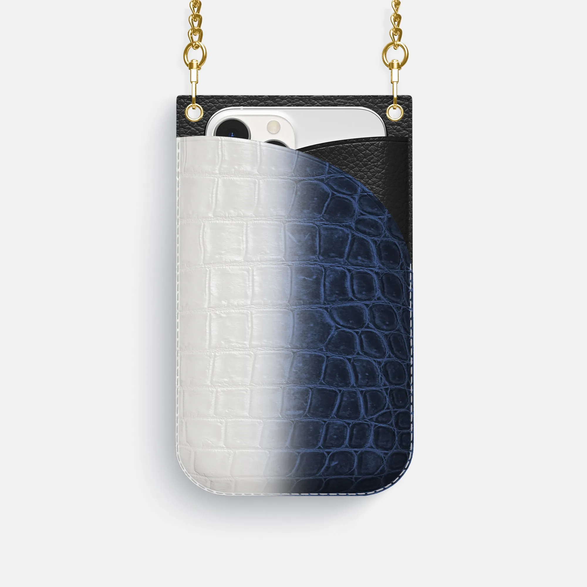 Crossbody Bag For iPhone 16 Pro In Himalayan Crocodile