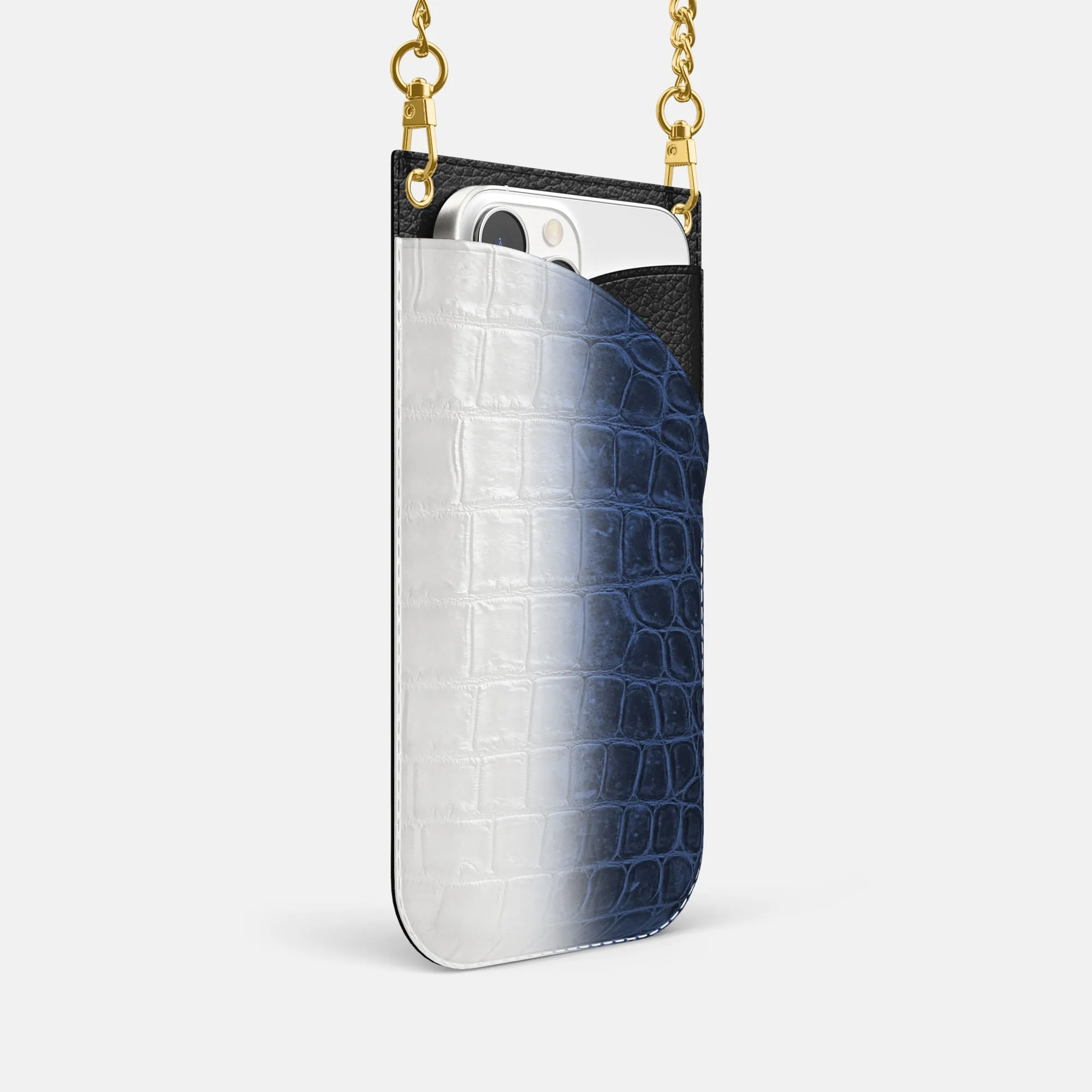 Crossbody Bag For iPhone 16 Pro In Himalayan Crocodile