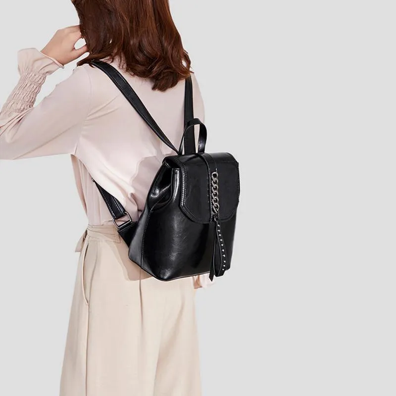 Detroit Full Grain Leather Women's Backpack
