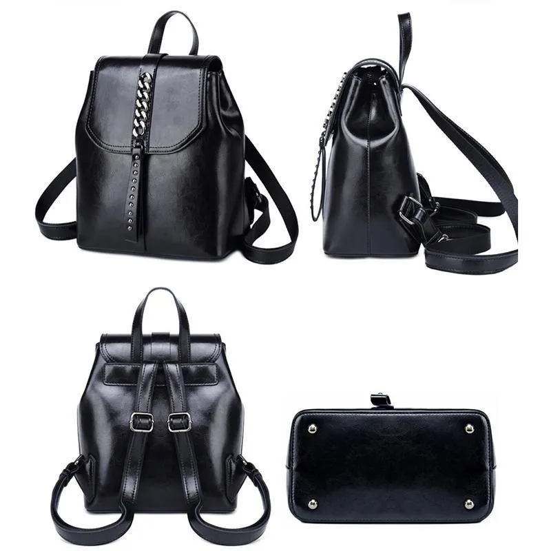 Detroit Full Grain Leather Women's Backpack