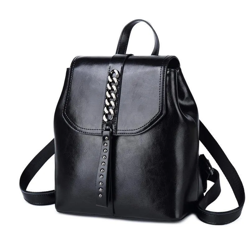Detroit Full Grain Leather Women's Backpack