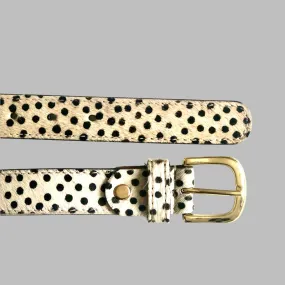 Dotty Spotty Hair on Hide Leather Pony Hair Women's Belt
