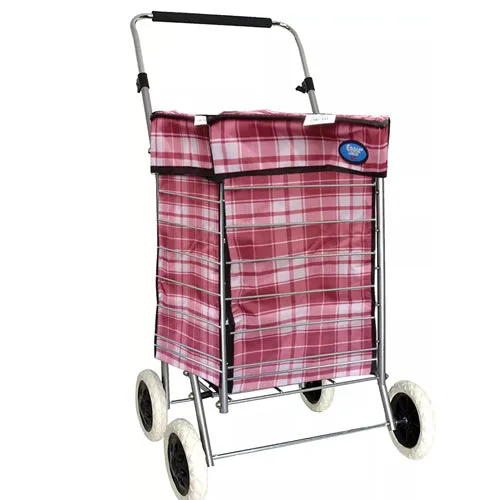 Eagle 4 Wheel Checkered Shopping Trolley Cart