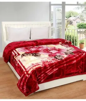 ELSTONE Home Luxurious Blanket Double Bed for Heavy Winter, Mink Blanket (220 X 240 Cm) Lightweight Pack of 1, Specially for Diwali Gift Multicolor-07