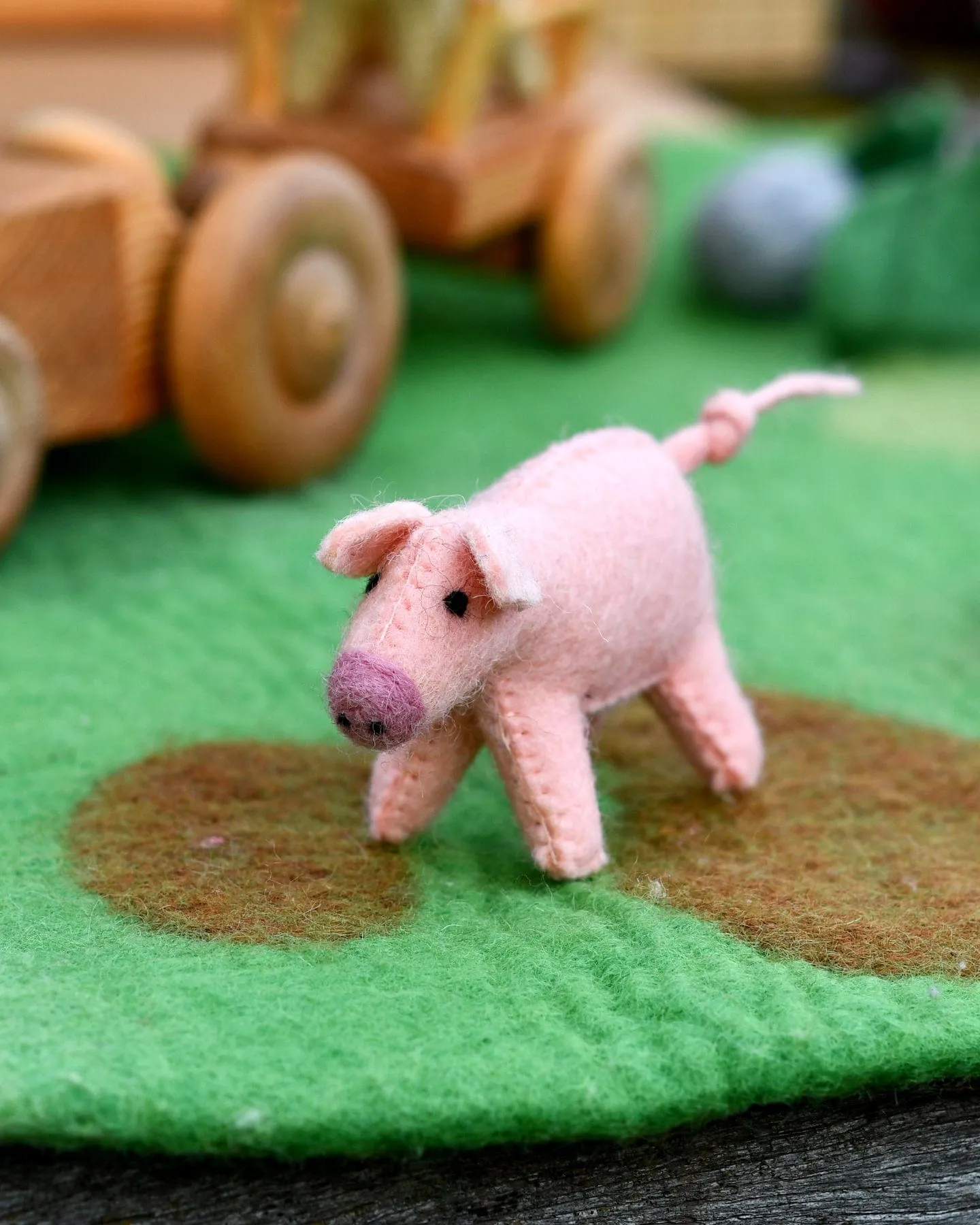 Felt Pig Farm Animal Toy