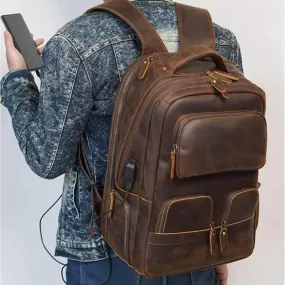 Houston Full Grain Leather Backpack