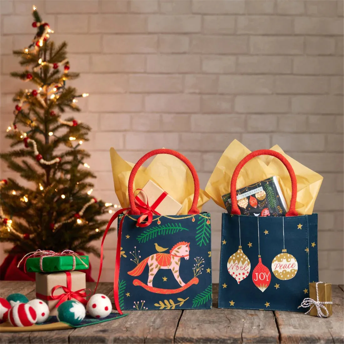 Itsy Bitsy Gift Bag - Noel, Joy, Peace Ornaments