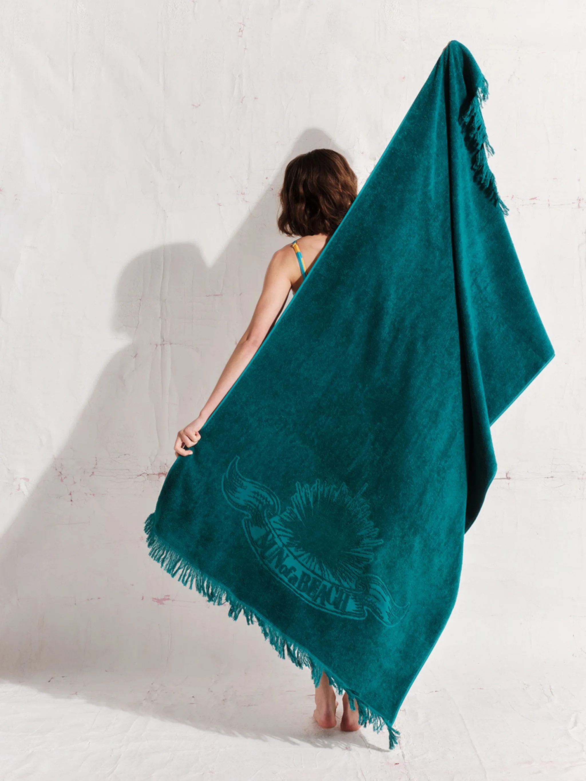 Just Teal | Monochrome Beach Towel