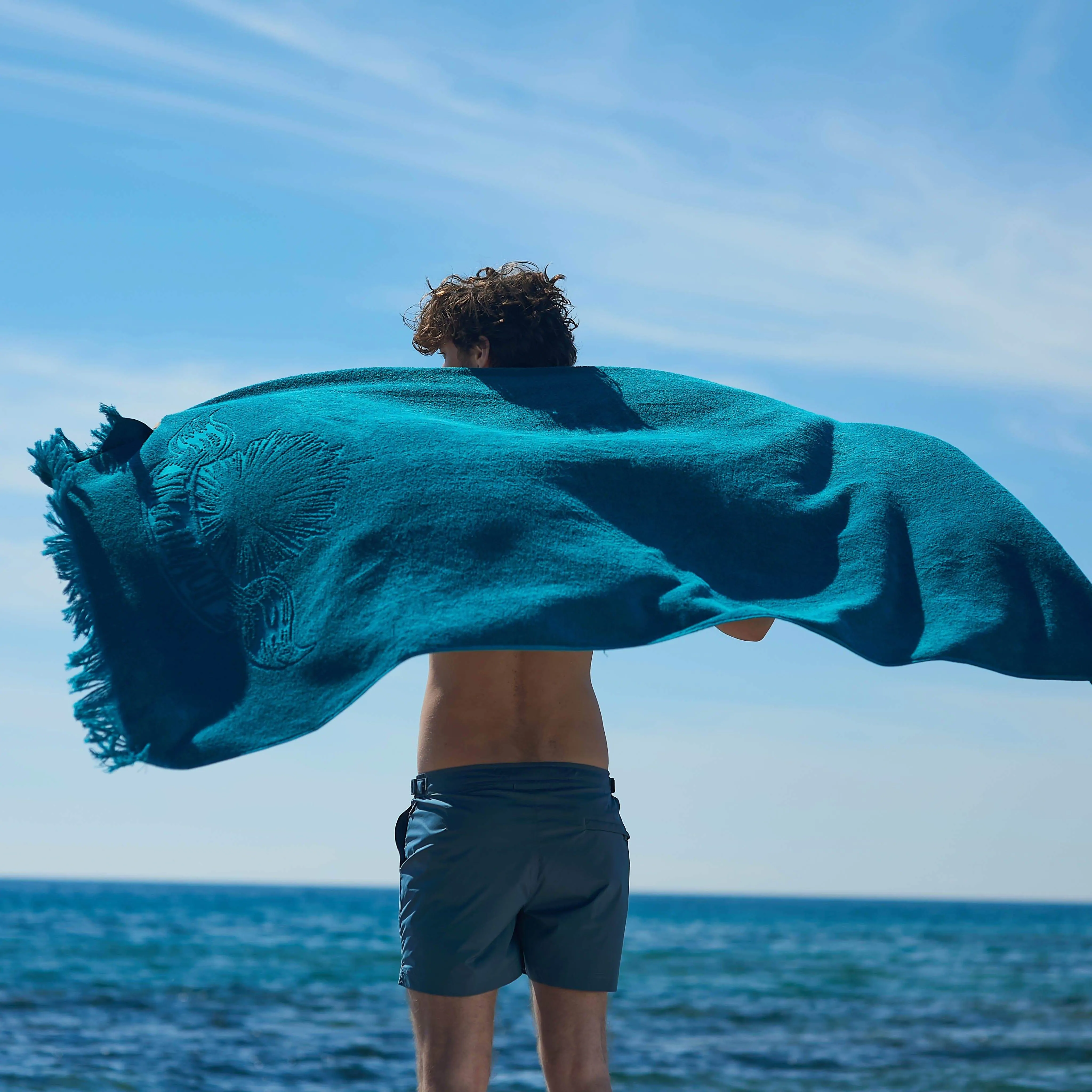Just Teal | Monochrome Beach Towel