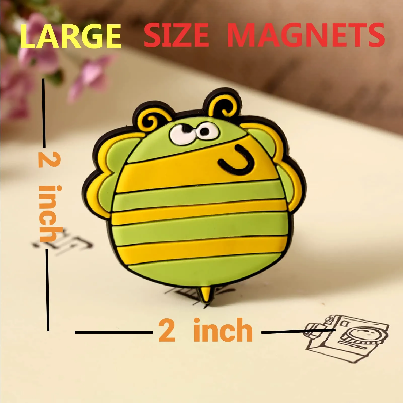 KOPADA 8pcs Baby Magnets,Animal Fridge Magnets for Kids,Cute Insect Magnets