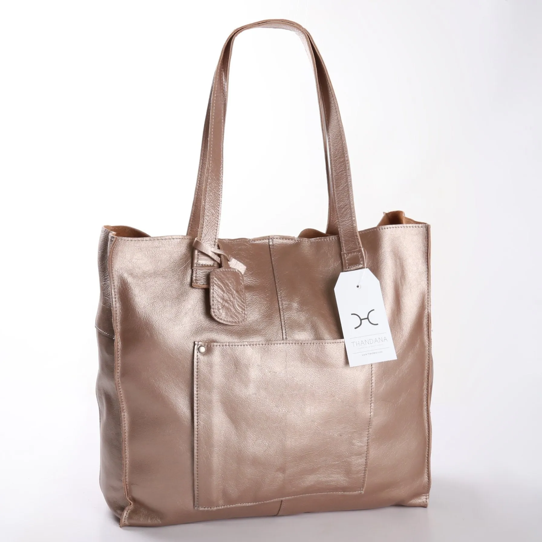 Laptop Tote Zipper Handbag Leather