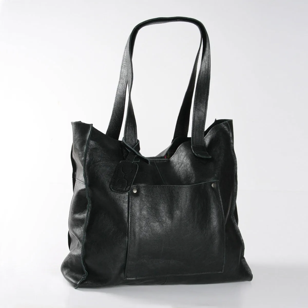 Laptop Tote Zipper Handbag Leather