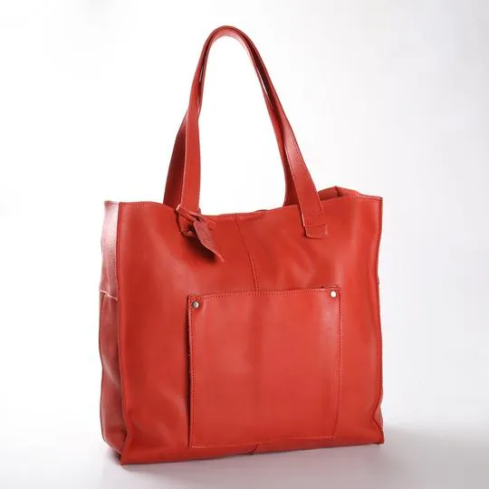 Laptop Tote Zipper Handbag Leather