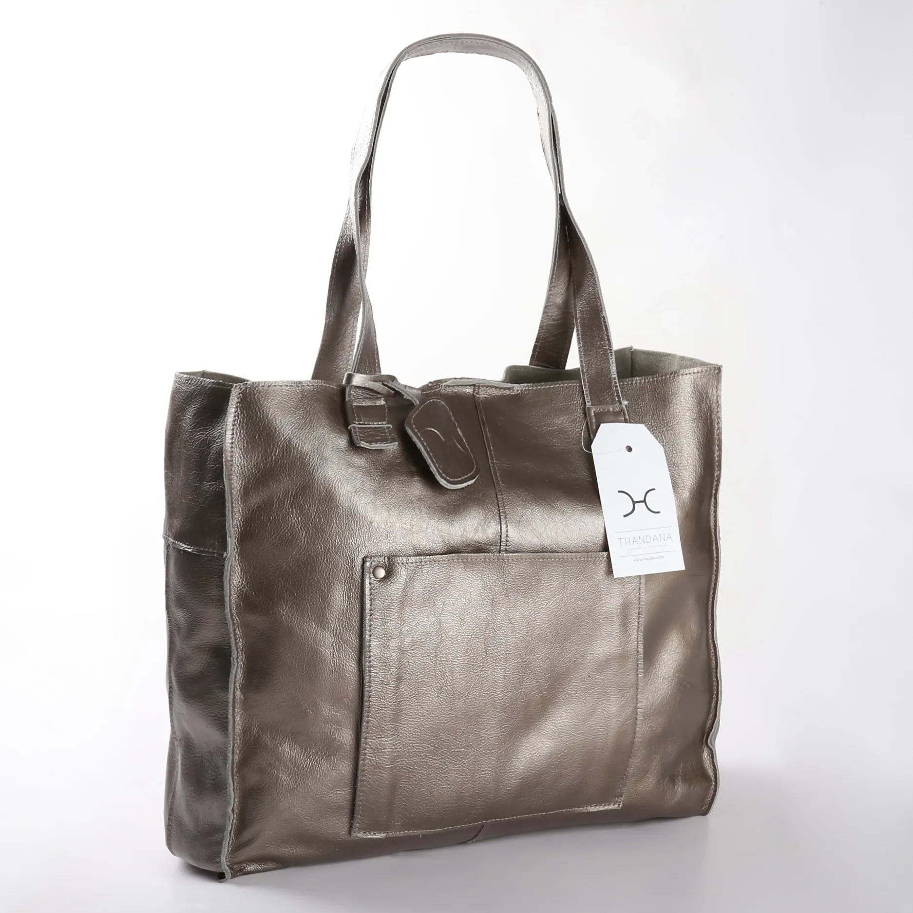 Laptop Tote Zipper Handbag Leather
