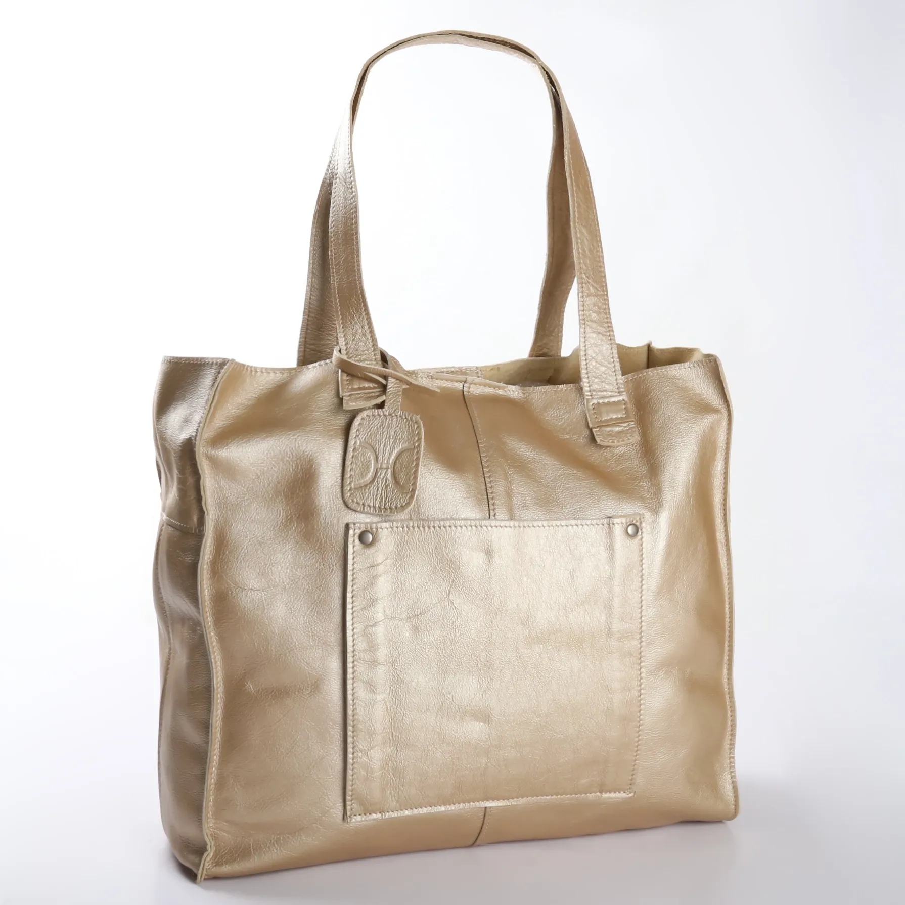 Laptop Tote Zipper Handbag Leather