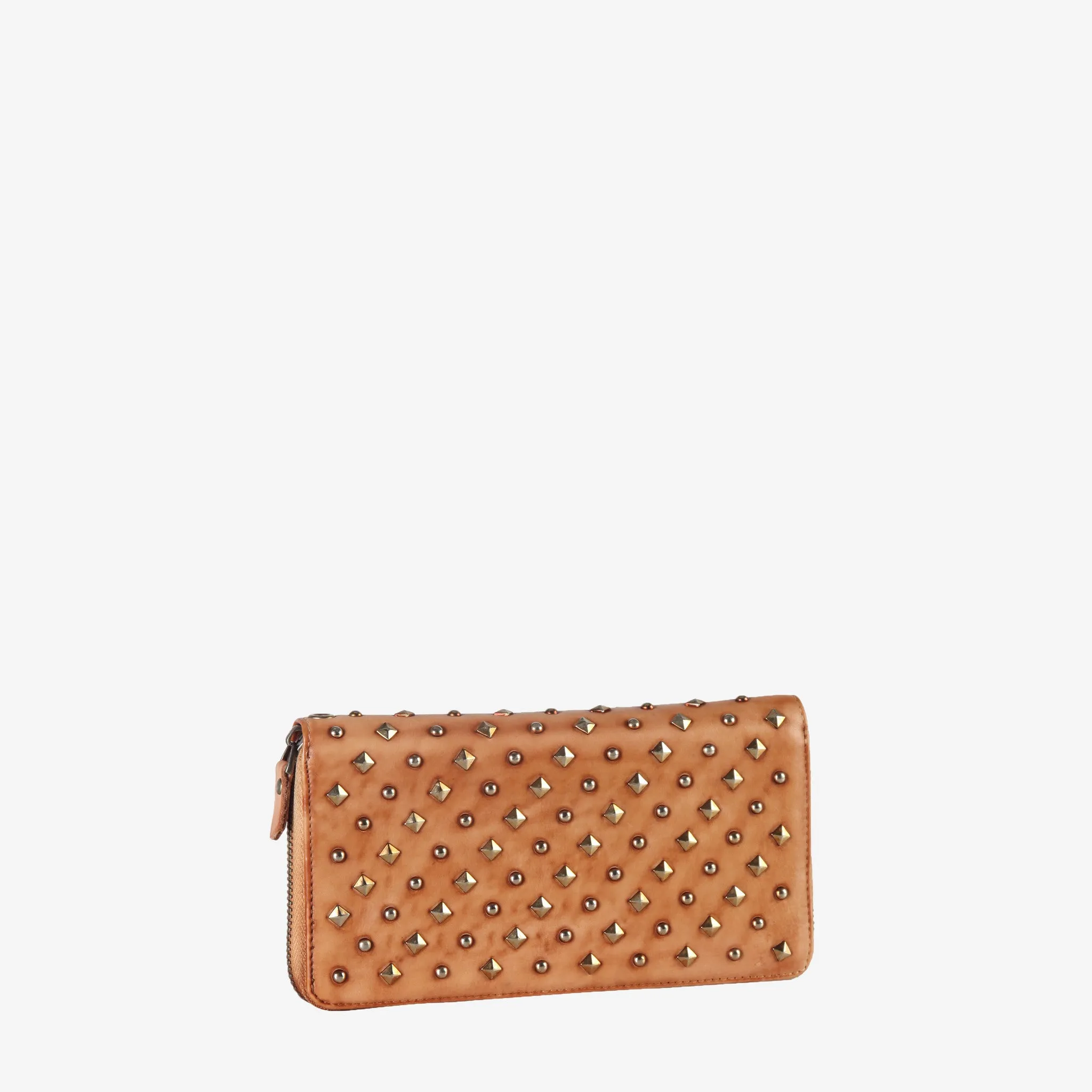 Leather Studded Multiple Card Holder Wallet