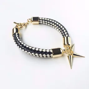 Monochrome leather bracelet