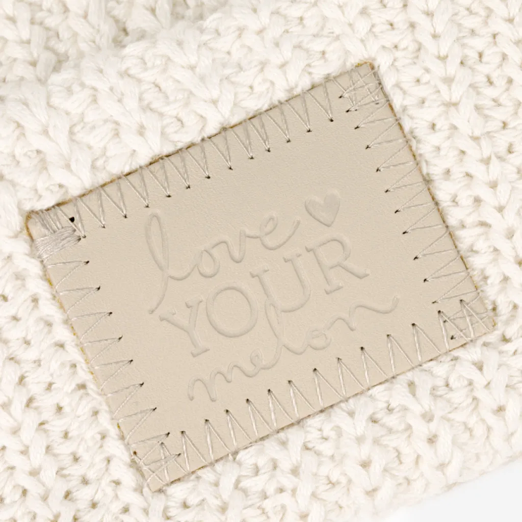 Natural Monochrome Pom Beanie