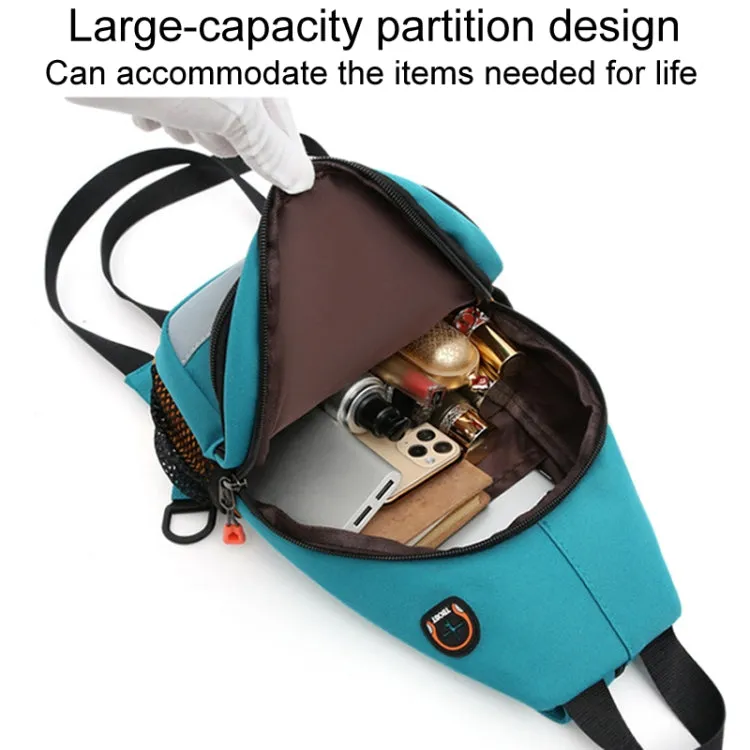 O-TBOST Outdoor Traveling Multifunctional Large Capacity Color Combination Crossbody Bag With Earphone Hole(Beige)