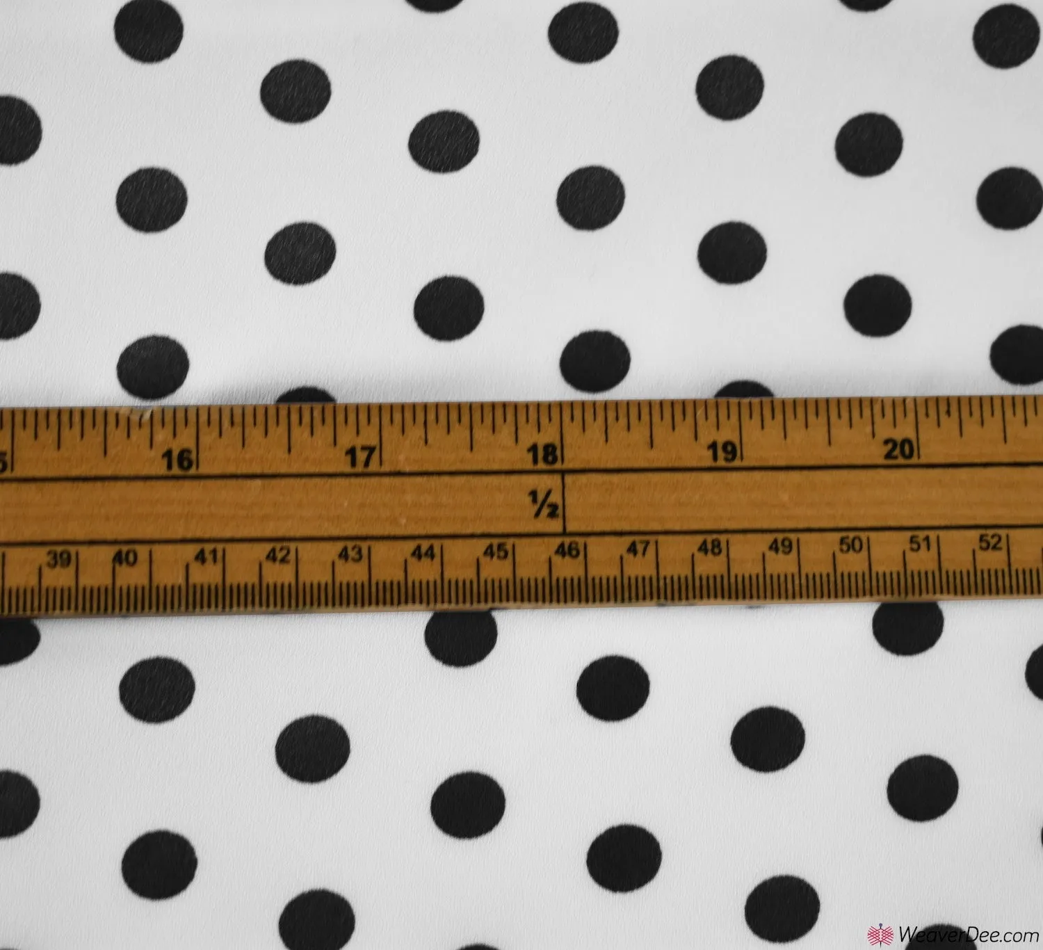 Pea Spot Georgette Fabric - Navy / White