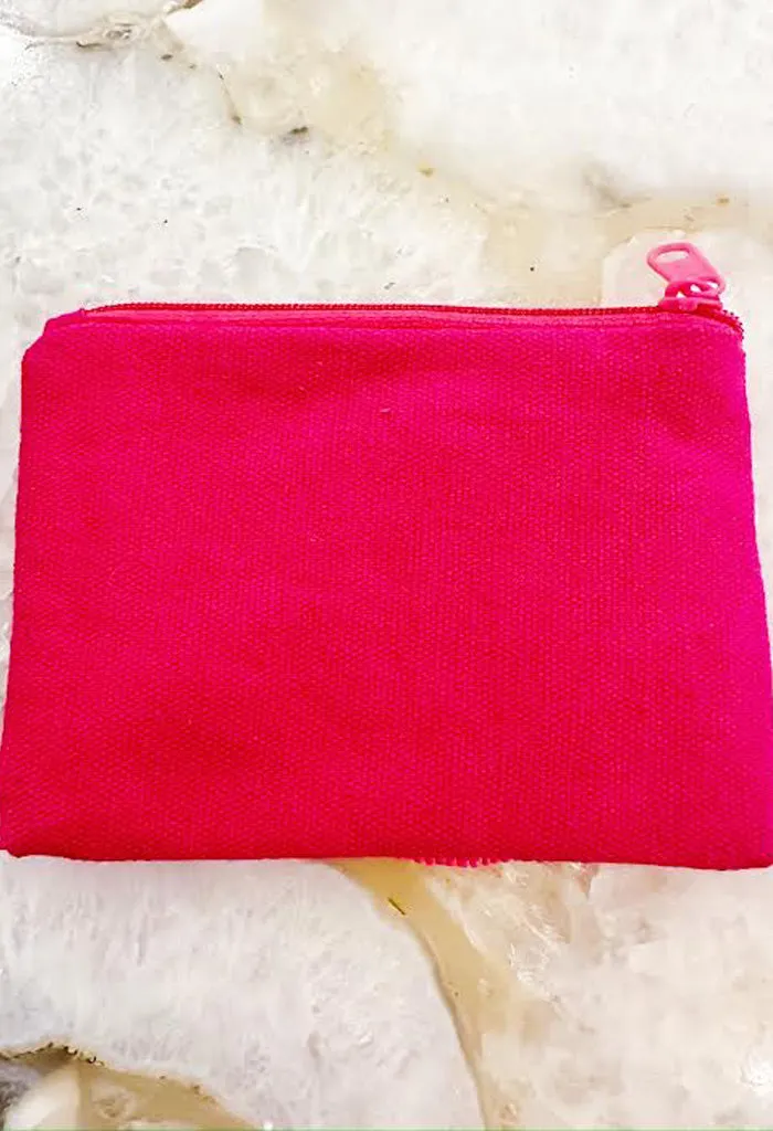Peace Out Change Purse-Pink