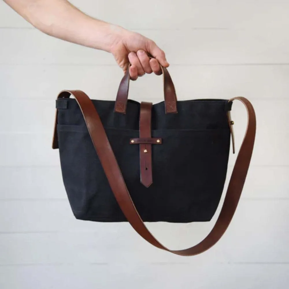 Peg and Awl Tote Bag - Waxed Canvas Tote