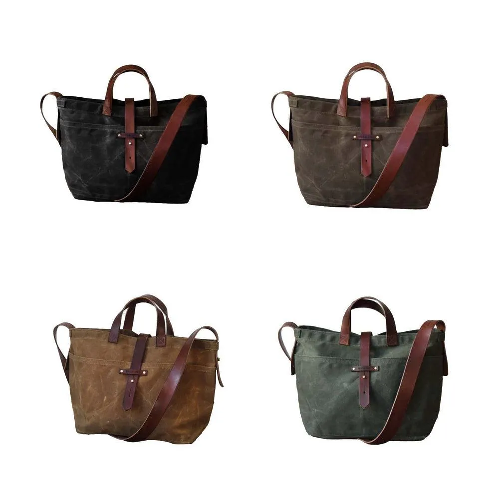Peg and Awl Tote Bag - Waxed Canvas Tote