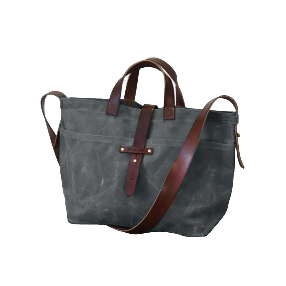 Peg and Awl Tote Bag - Waxed Canvas Tote