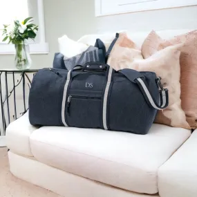 Personalised Mens Holdall Weekend bag, Mens bag for travelling, Weekend Flight Bag, Vintage canvas bag for men, mens gift for christmas