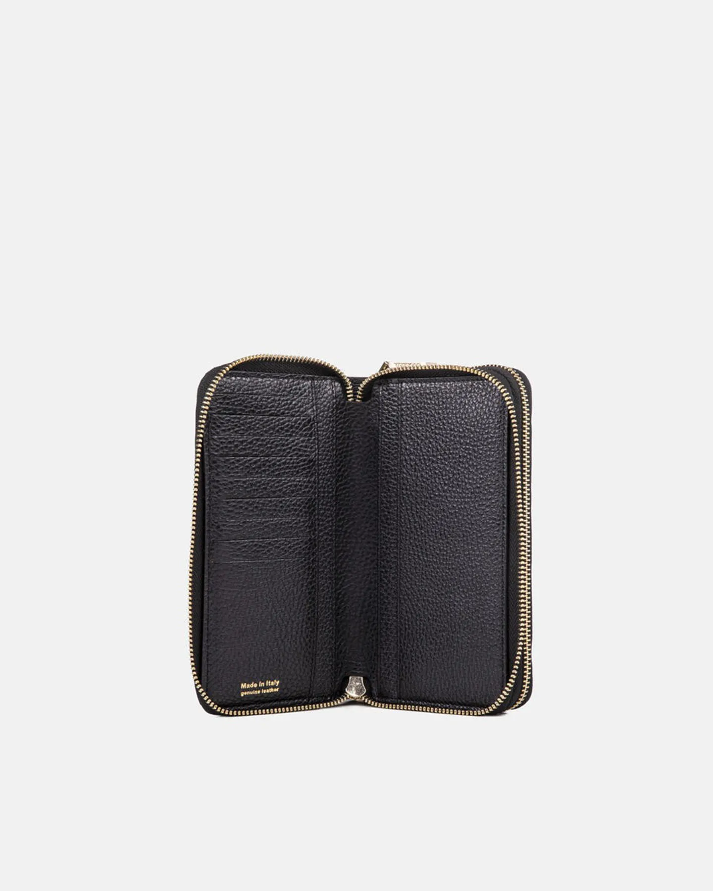 PORTAFOGLIO DOPPIO ZIP AROUND - NERO