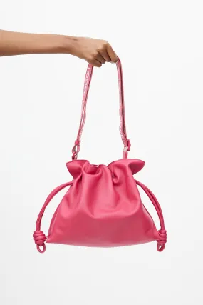 Pre-Spring 2023 Fuchsia Leather Medium Flamenco Clutch Bag